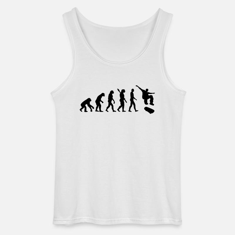 Evolution Skateboard - Gildan Men’s Tank Top - white