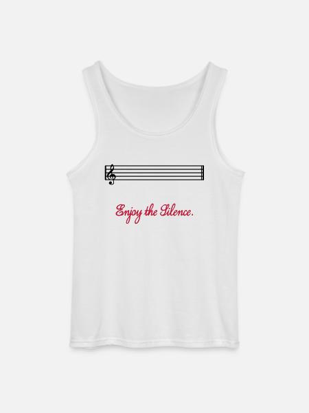 enjoy the silence - Gildan Men’s Tank Top - white