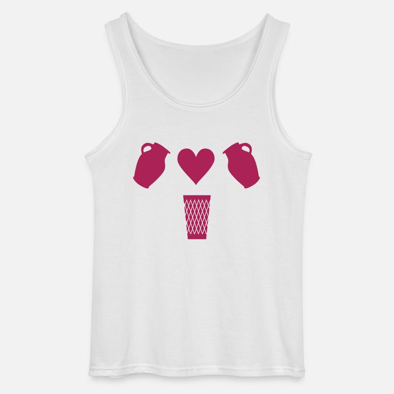 Bembel Love - Apfelwein und Geripptes - Gildan Männer Tank Top - Weiß