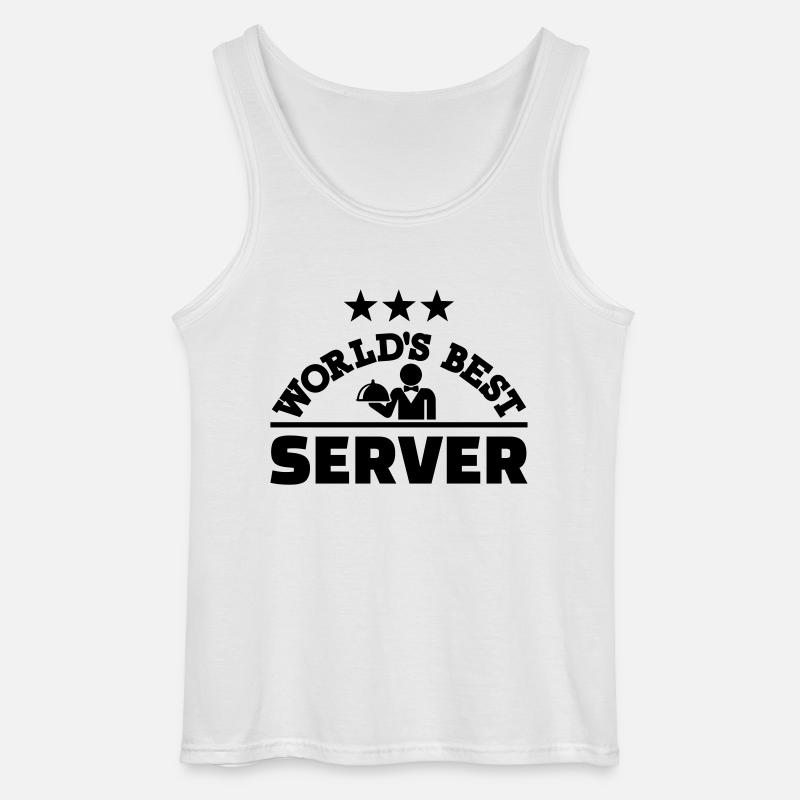 World’s best server - Gildan Men’s Tank Top - white
