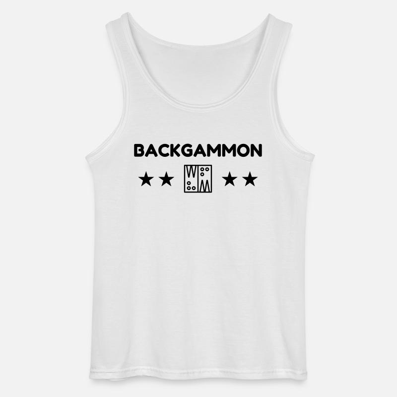Backgammon / Spiel / Player / Schach - Gildan Männer Tank Top - Weiß