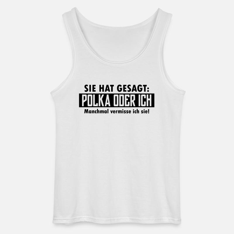 polka oder ich - Gildan Männer Tank Top - Weiß