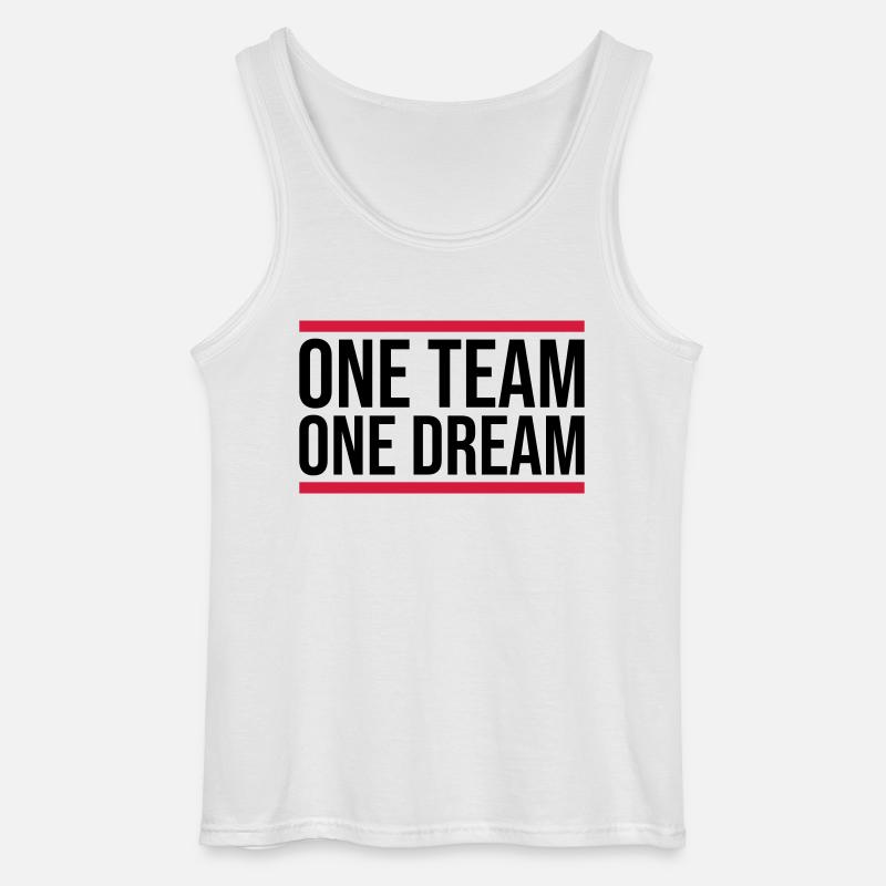 Teamgeist One Team - Gildan Männer Tank Top - Weiß