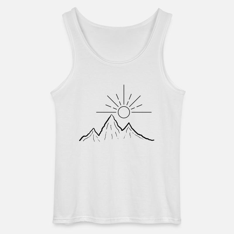 BergSonne - Gildan Männer Tank Top - Weiß