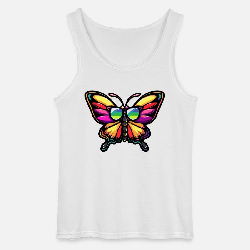 Schmetterling Comic Cool - Gildan Männer Tank Top - Weiß