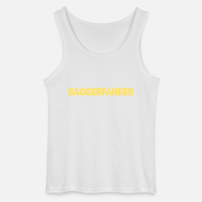 Excavator Operator - Gildan Men’s Tank Top - white