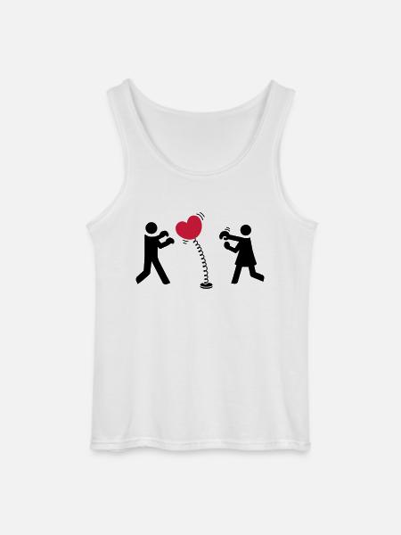 Herz boxen - Gildan Männer Tank Top - Weiß