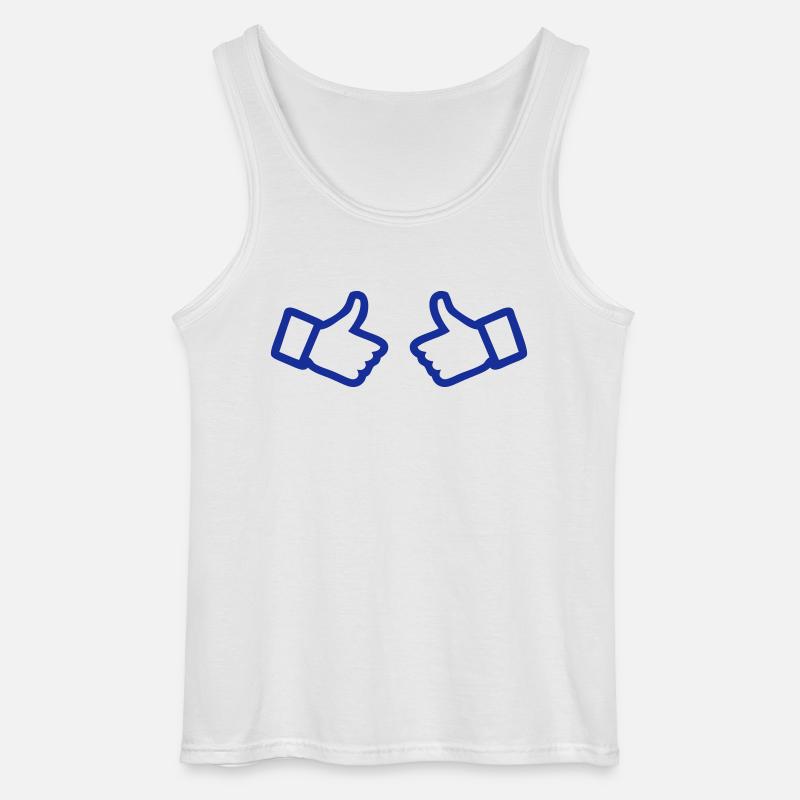 thumbs up - Gildan Männer Tank Top - Weiß