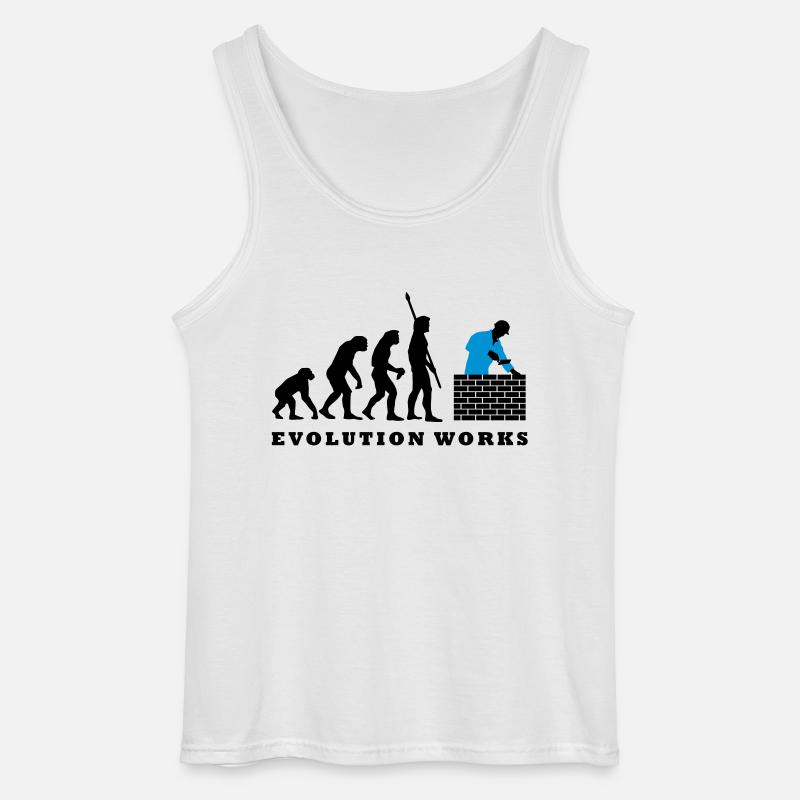 evolution_maurer_b_2c - Gildan Männer Tank Top - Weiß