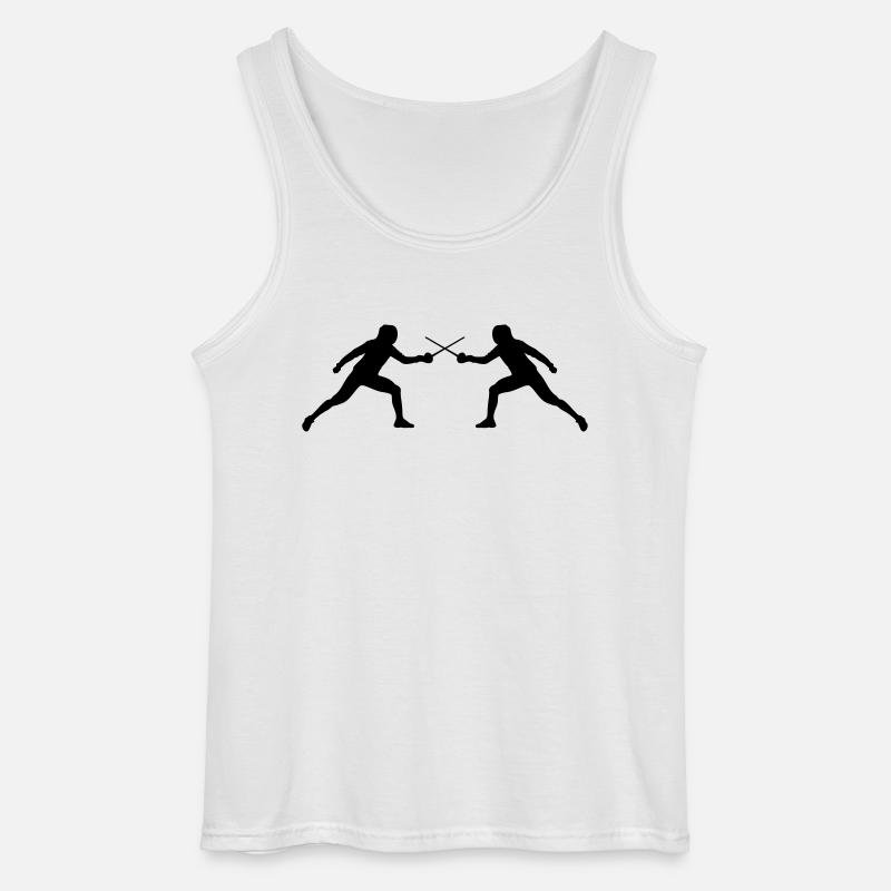 fechten_battle_fa1 - Gildan Männer Tank Top - Weiß