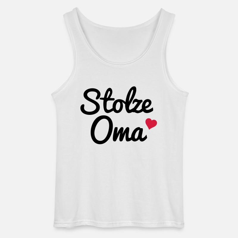 Stolze Oma - Gildan Männer Tank Top - Weiß