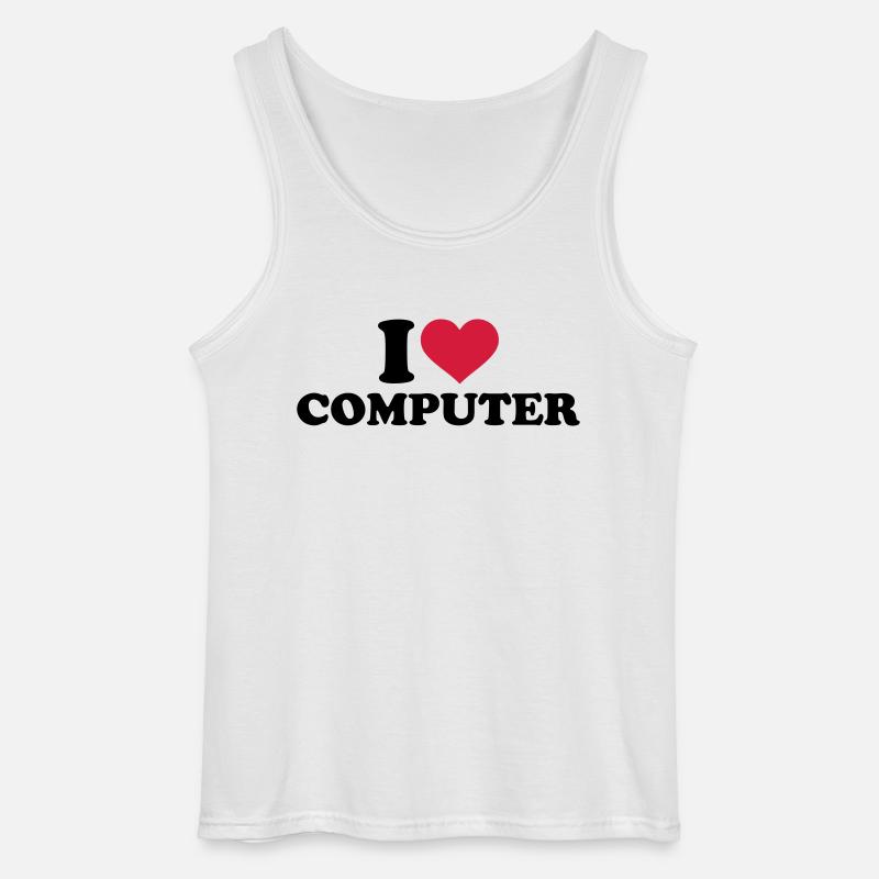 Computer - Gildan Männer Tank Top - Weiß