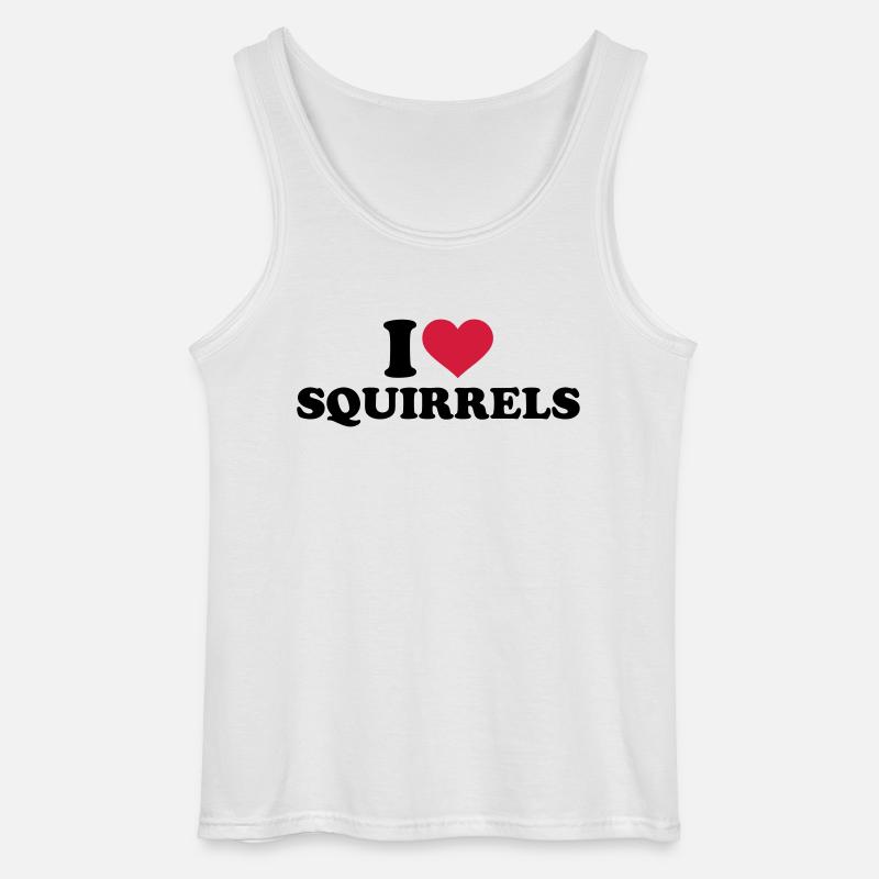 I love Squirrels - Gildan Men’s Tank Top - white