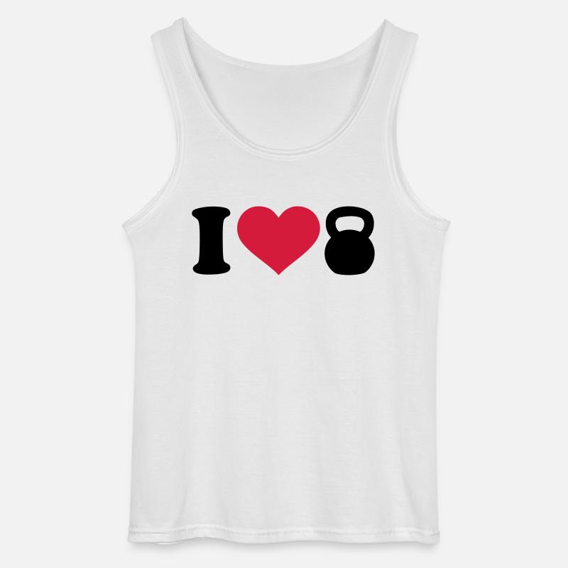 Kettlebell - Gildan Männer Tank Top - Weiß