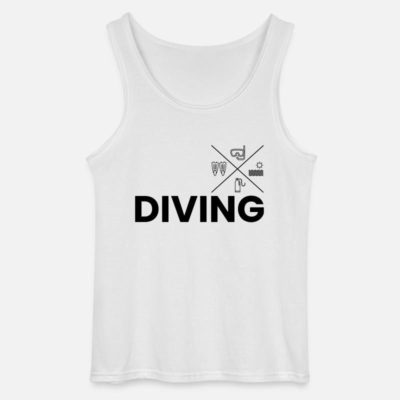Tauchen - Gildan Männer Tank Top - Weiß