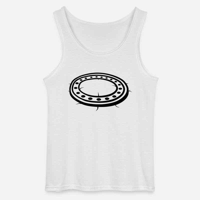 Gullideckel Kanalisation Mannloch - Gildan Männer Tank Top - Weiß
