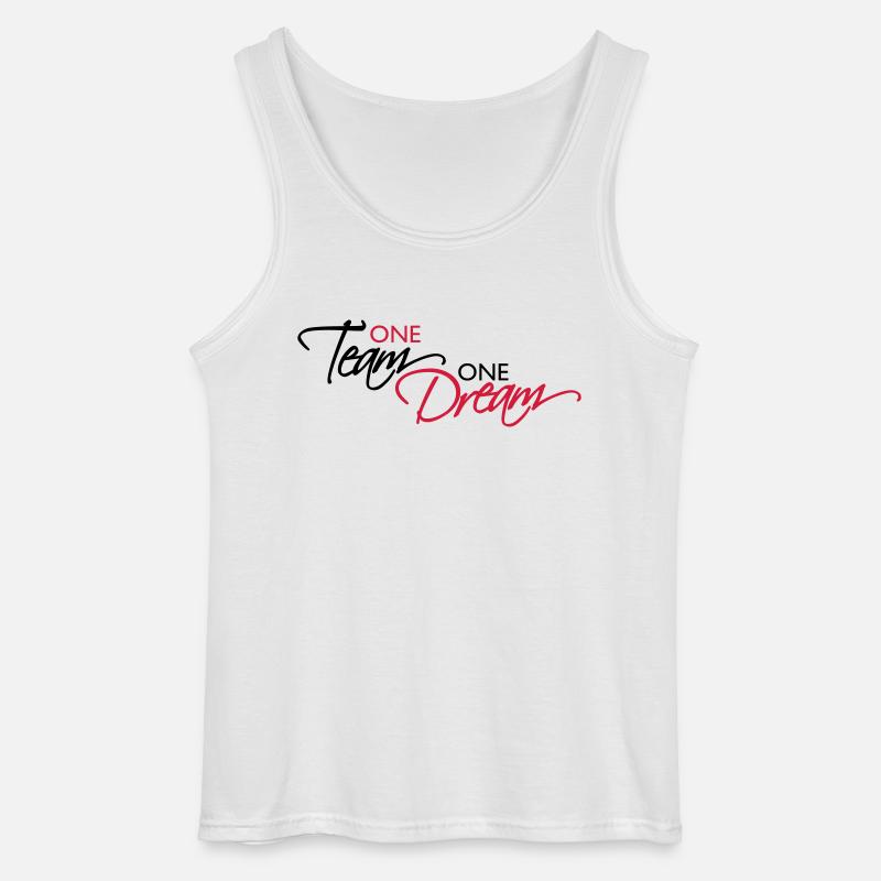 One Team Schriftzug - Gildan Männer Tank Top - Weiß