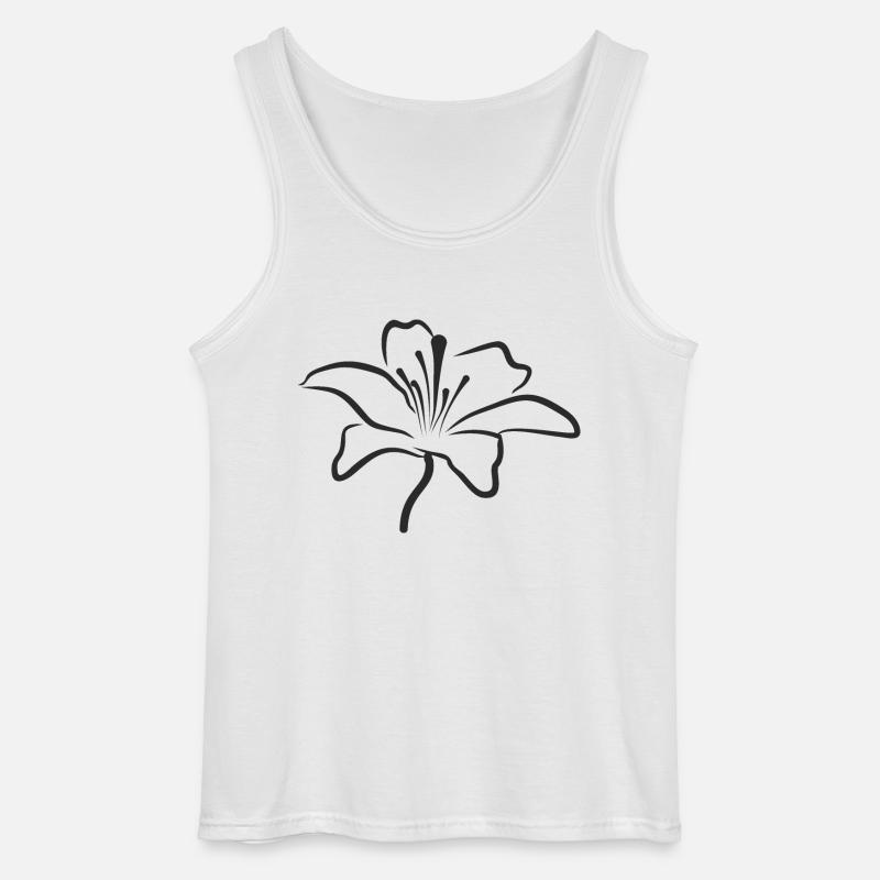Bloomyvitae - Blüte - schwarz - Gildan Männer Tank Top - Weiß