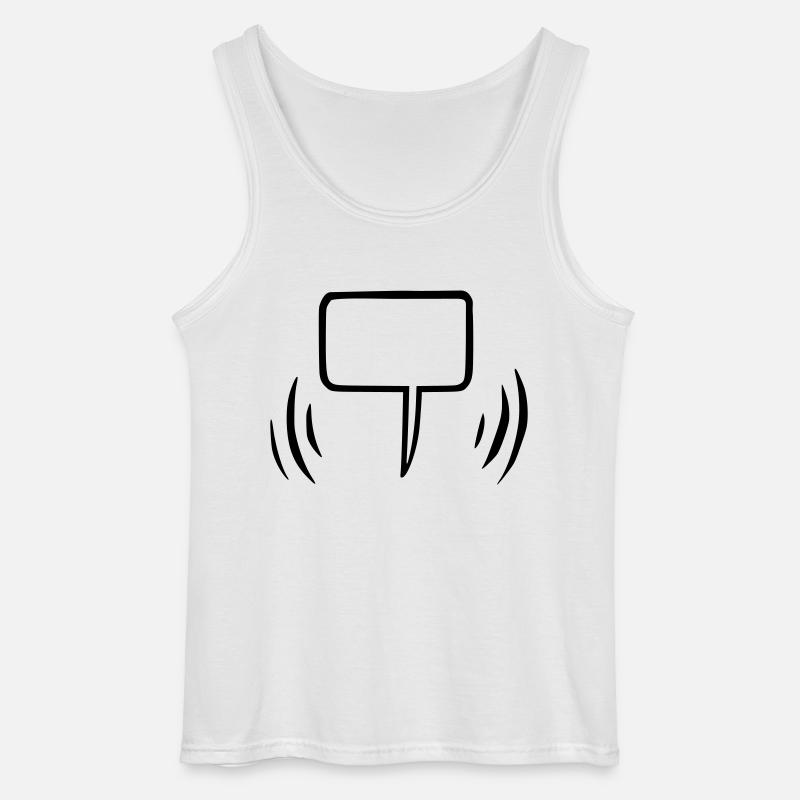 Speech bubble empty - Gildan Men’s Tank Top - white