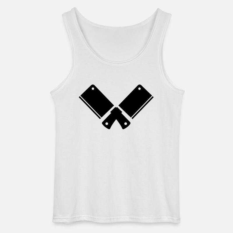 Hackmesser - Gildan Männer Tank Top - Weiß