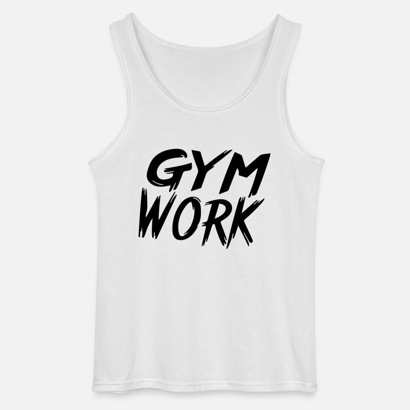 Fitnessstudioarbeit - Gildan Männer Tank Top - Weiß