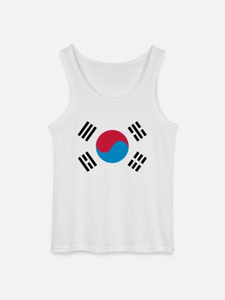 South Korea - Gildan Men’s Tank Top - white
