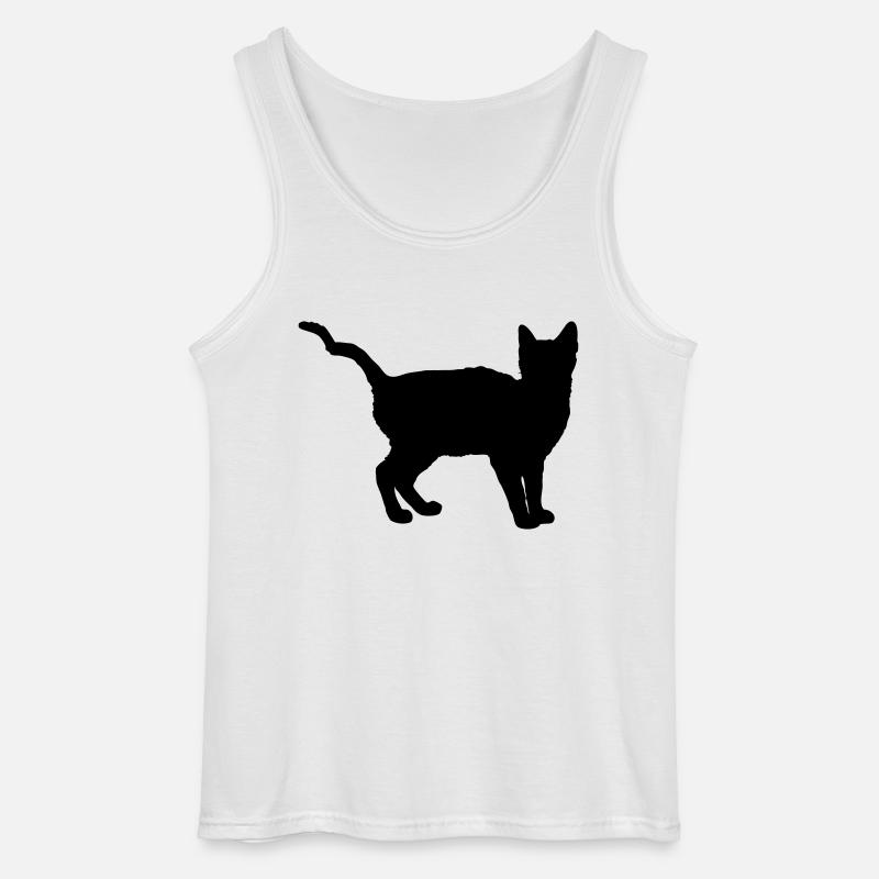 katze - Gildan Männer Tank Top - Weiß