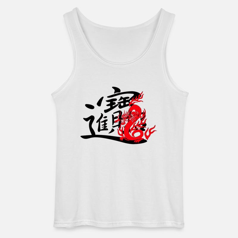 drache - Gildan Männer Tank Top - Weiß