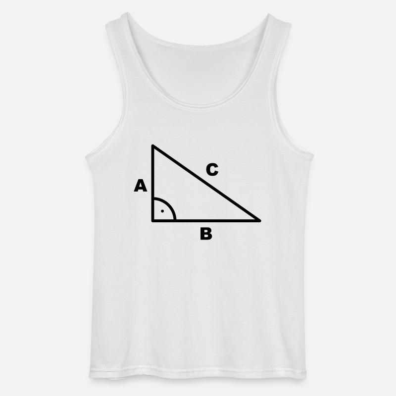 Math symbol - triangle - right angle - Gildan Men’s Tank Top - white