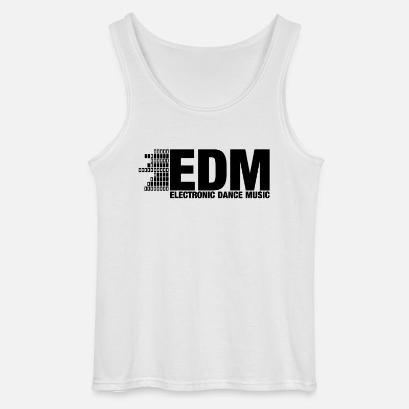 ELECTRO,DUBSTEP,EDM,MUSIC,DANCE,ELECTRONIC,MINIMAL - Gildan Männer Tank Top - Weiß