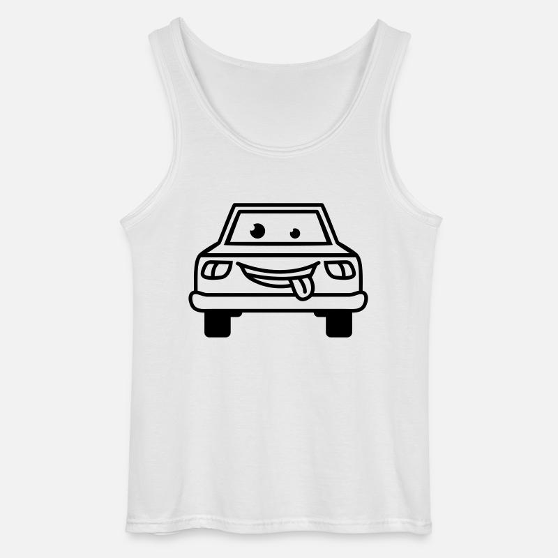 Cartoon Car - Gildan Männer Tank Top - Weiß