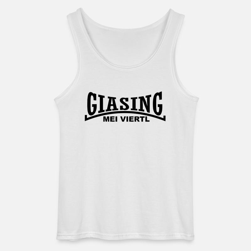 Giasing mei Viertl - Gildan Männer Tank Top - Weiß