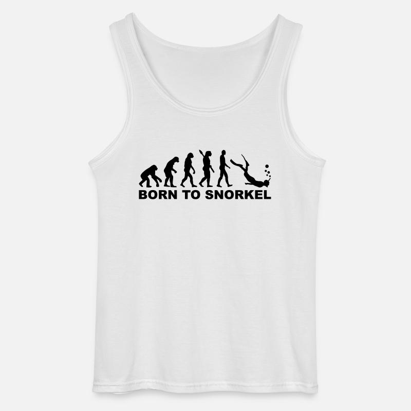 Evolution Snorkeling - Gildan Men’s Tank Top - white