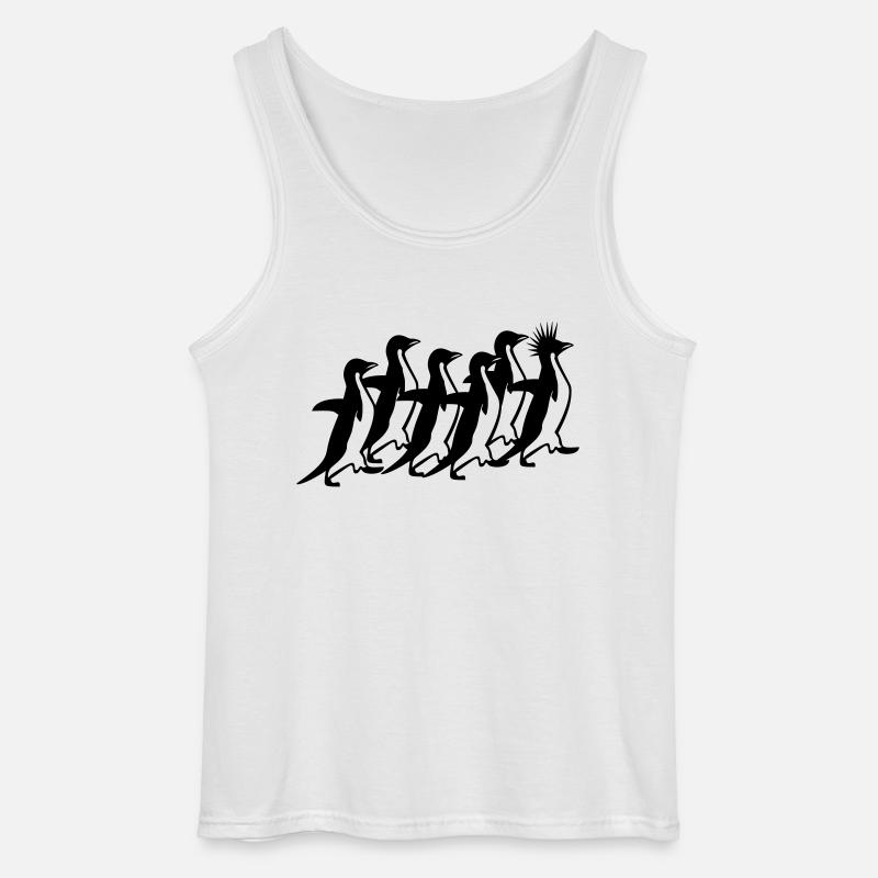 Pinguine Rudel - Gildan Männer Tank Top - Weiß