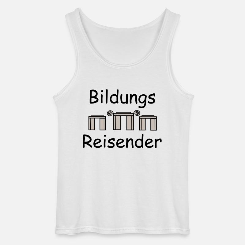 Bildungsreisender - Gildan Männer Tank Top - Weiß