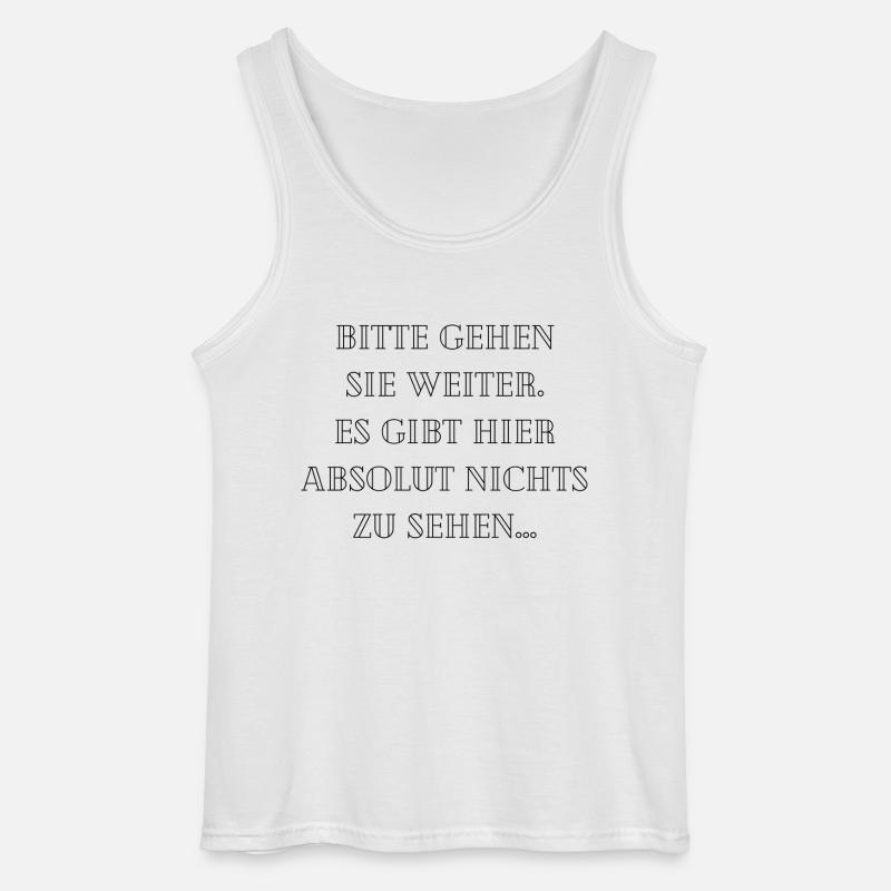 Bitte gehen Sie weiter... - Gildan Männer Tank Top - Weiß