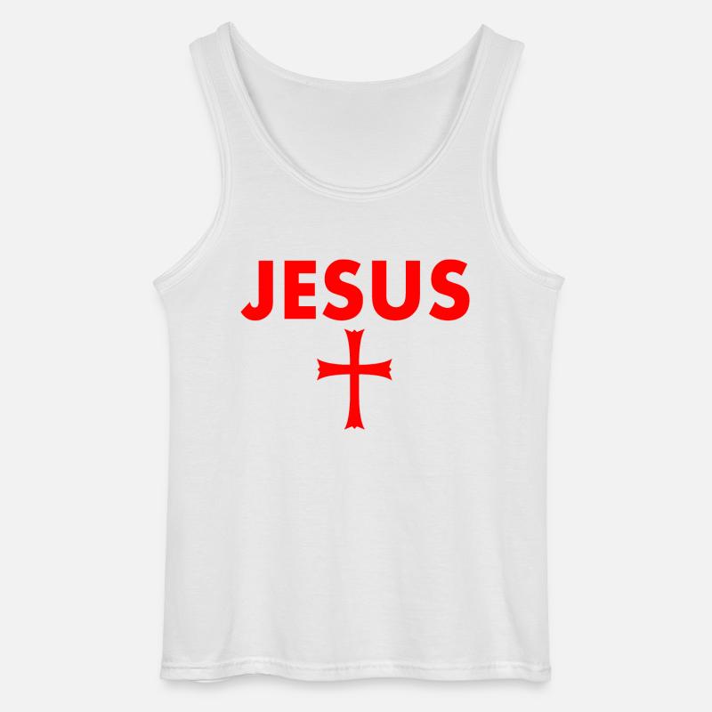 jesus kreuz - Gildan Männer Tank Top - Weiß