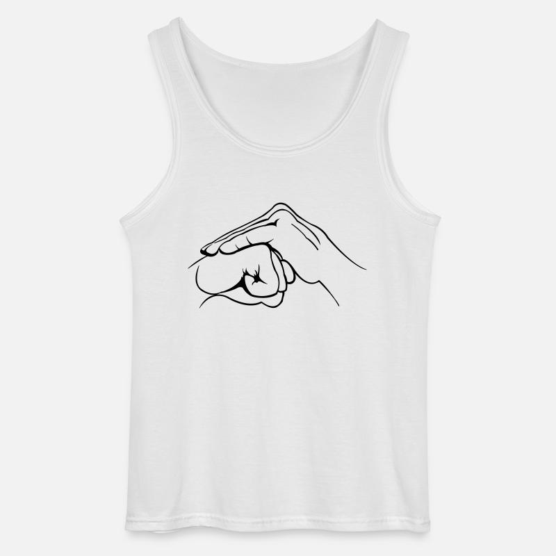 hand faust - Gildan Männer Tank Top - Weiß