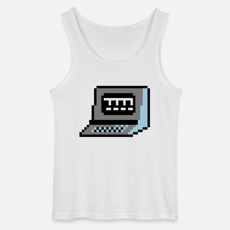 pixelComputer - Gildan Männer Tank Top - Weiß