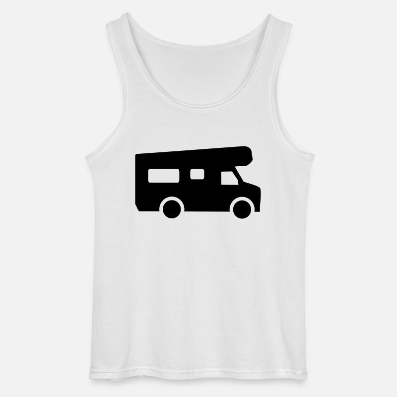 Camping - Gildan Männer Tank Top - Weiß