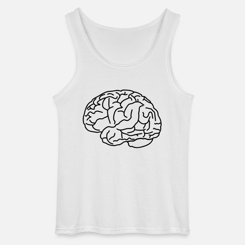Gehirn - Gildan Männer Tank Top - Weiß