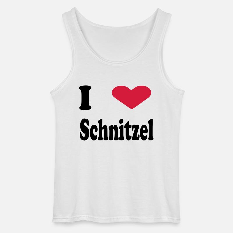 i heart schnitzel - Gildan Männer Tank Top - Weiß