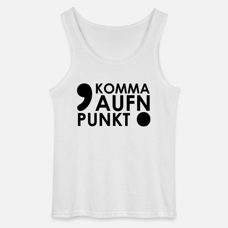 Komma aufn Punkt - Gildan Männer Tank Top - Weiß