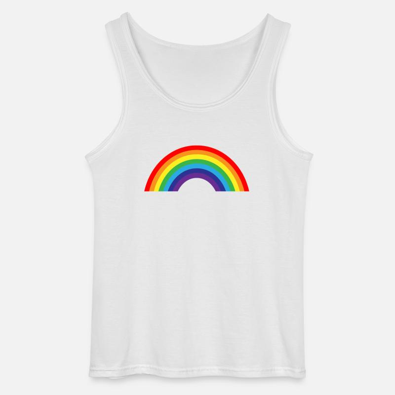Regenbogen - Gildan Männer Tank Top - Weiß