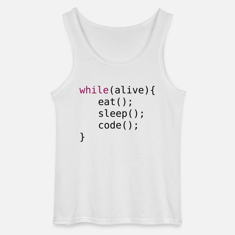 Funny code source code - Gildan Men’s Tank Top - white