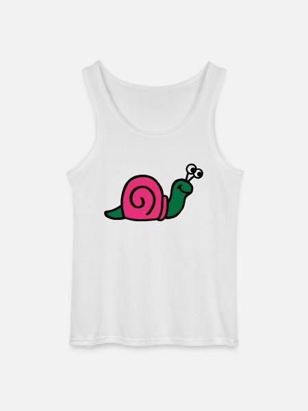 Snail - Gildan Men’s Tank Top - white