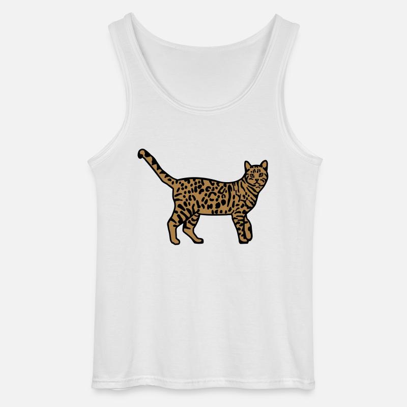 Katze - Gildan Männer Tank Top - Weiß
