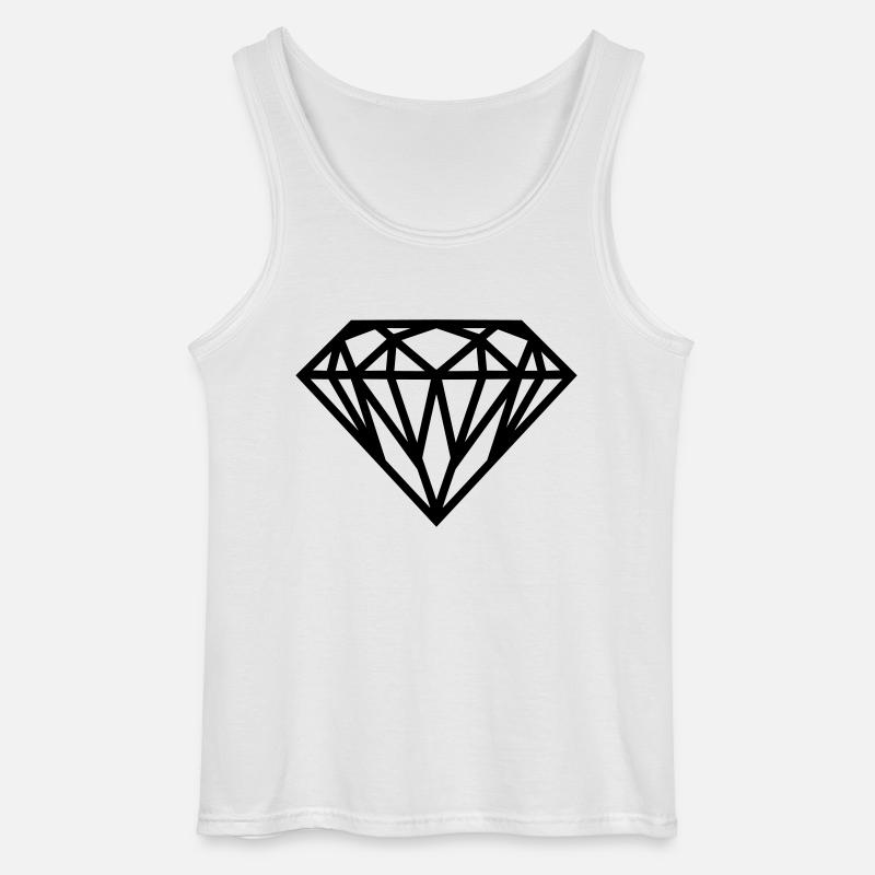 Diamant - Gildan Männer Tank Top - Weiß