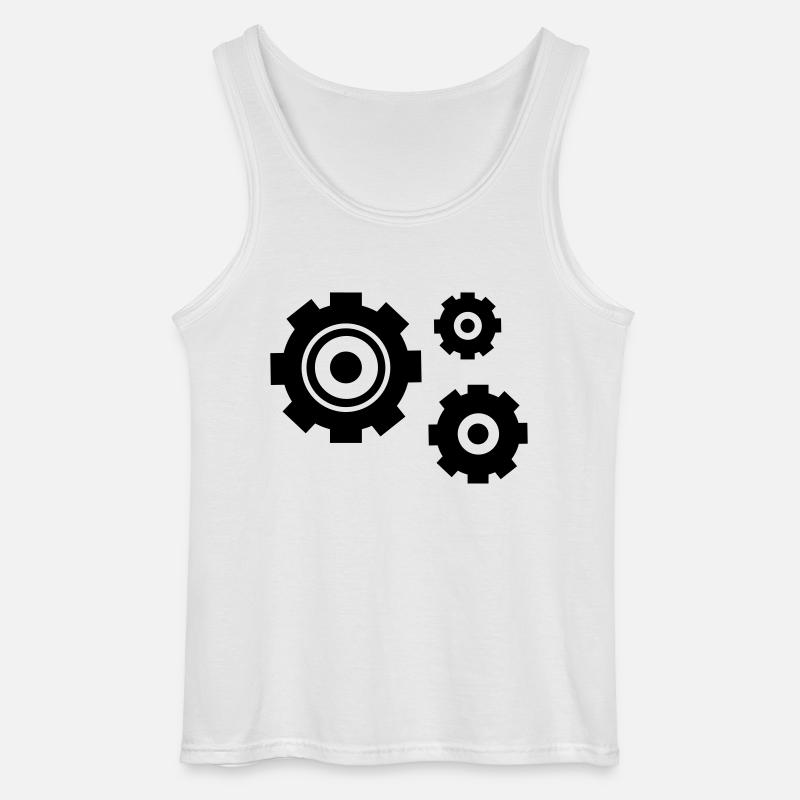 zahnraeder - Gildan Männer Tank Top - Weiß