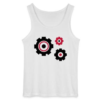 zahnraeder_2 - Gildan Männer Tank Top - Weiß - Vorne - AI Model Male 185 dark (185cm)